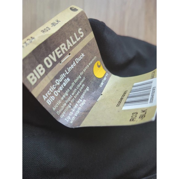 Carhartt Arctic Quilt Lined Duck Bib Overalls Mens 44 w x 34 l $160 - Picture 4 of 7